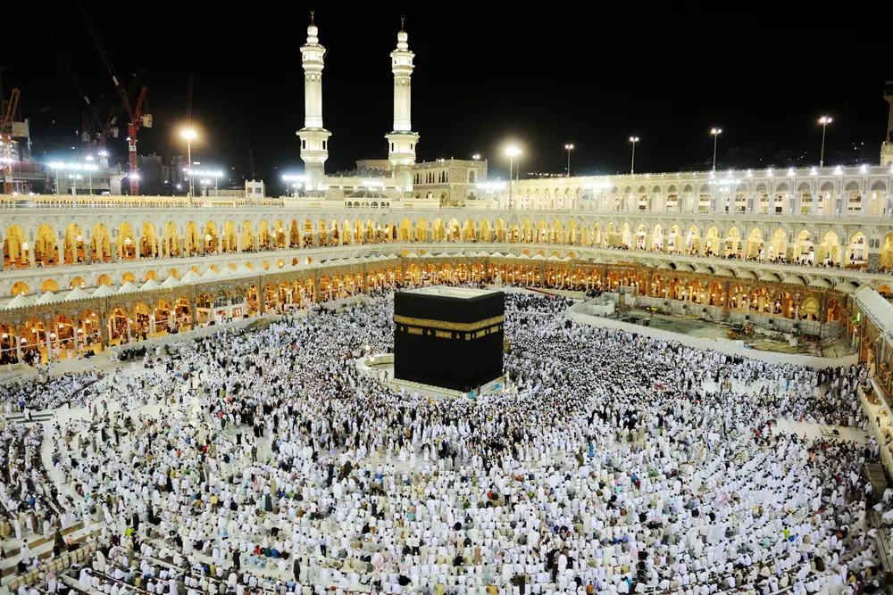 The Kaaba at night